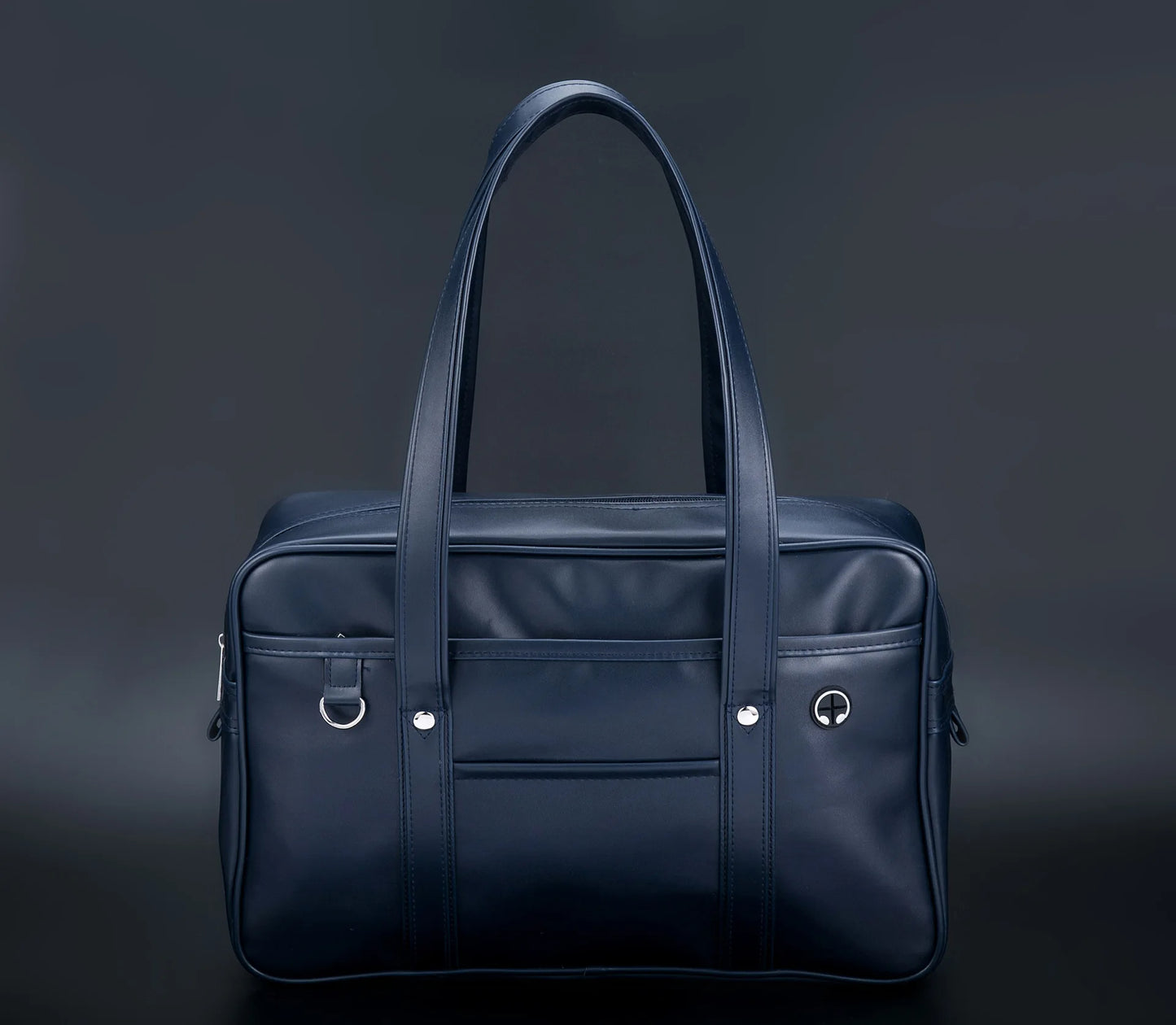 JK Handbag Shopping Bag Zipper Closure Travel Bags Japanese Style Shoulder Bags, Black