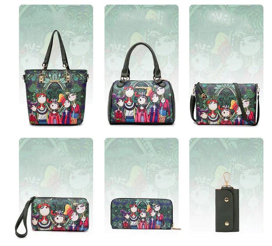 🔥Vendita limitata️🔥 Borsa personalizzata da 6 pezzi. Borsa da donna in pelle