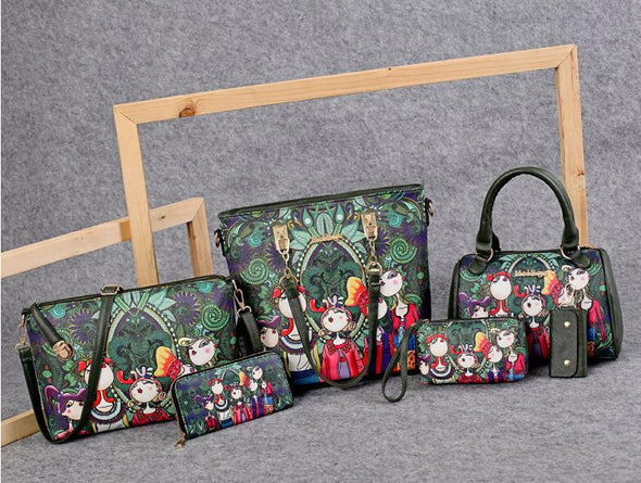 🔥Vendita limitata️🔥 Borsa personalizzata da 6 pezzi. Borsa da donna in pelle