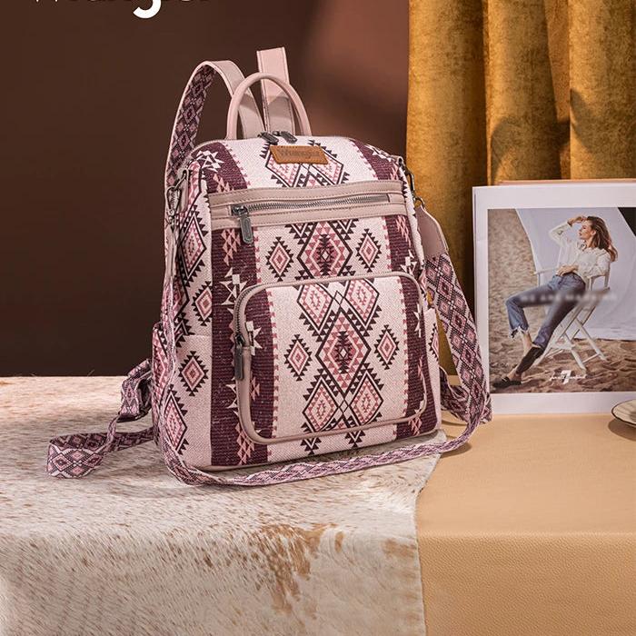 🔥Vendita limitata️‍🔥 Wrangler Aztec Print Canvas Backpack