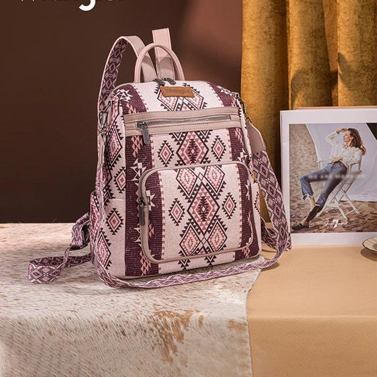 🔥Vendita limitata️‍🔥 Wrangler Aztec Print Canvas Backpack