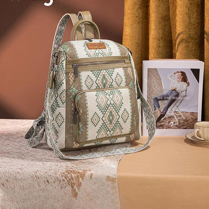 🔥Vendita limitata️‍🔥 Wrangler Aztec Print Canvas Backpack