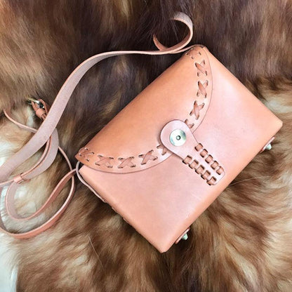 Piccola borsa a tracolla in pelle fatta a mano, borsa a mano, borsa a tracolla in pelle