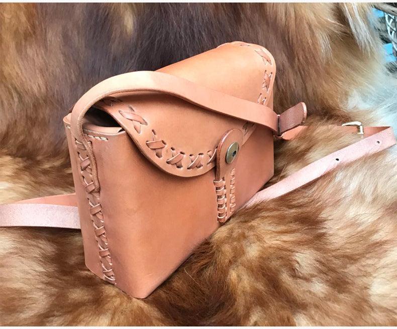 Piccola borsa a tracolla in pelle fatta a mano, borsa a mano, borsa a tracolla in pelle