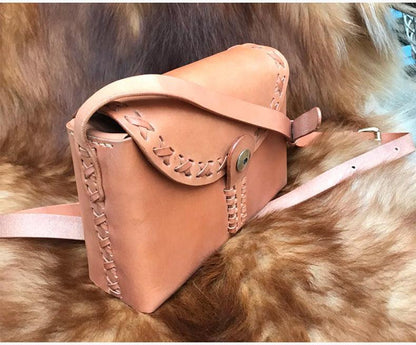 Piccola borsa a tracolla in pelle fatta a mano, borsa a mano, borsa a tracolla in pelle