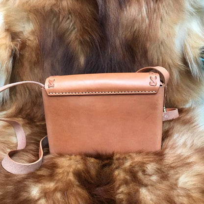 Piccola borsa a tracolla in pelle fatta a mano, borsa a mano, borsa a tracolla in pelle