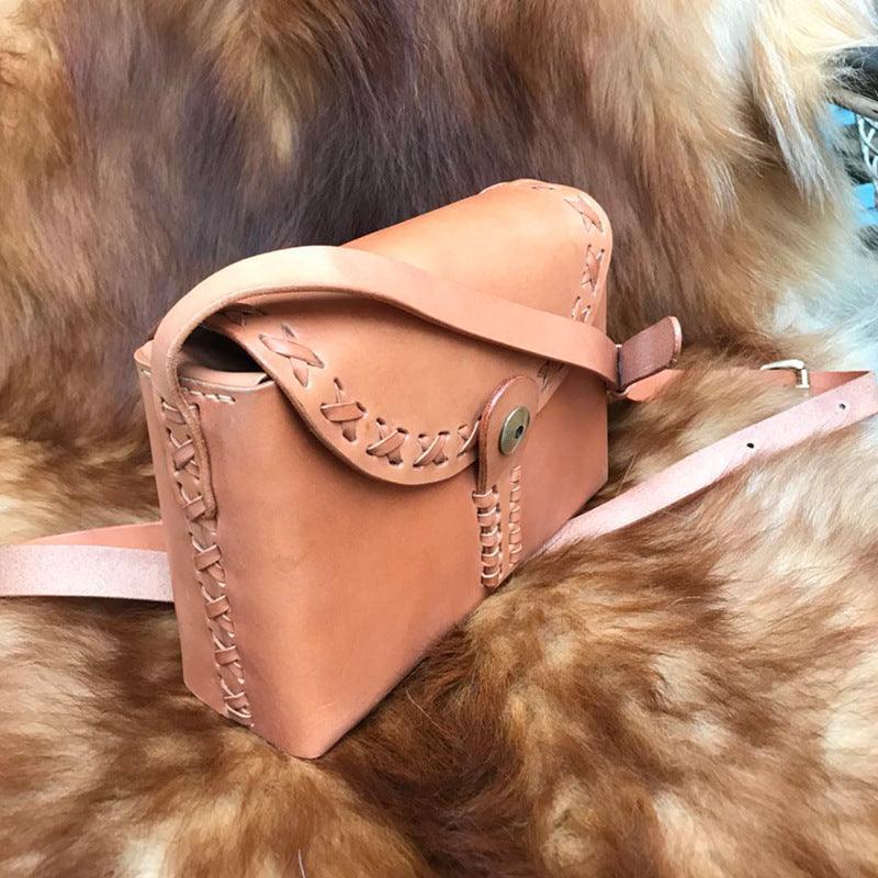 Piccola borsa a tracolla in pelle fatta a mano, borsa a mano, borsa a tracolla in pelle